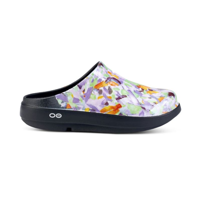 OOfos Women's Oocloog Limited Edition Clog - Purple Watercolor ...